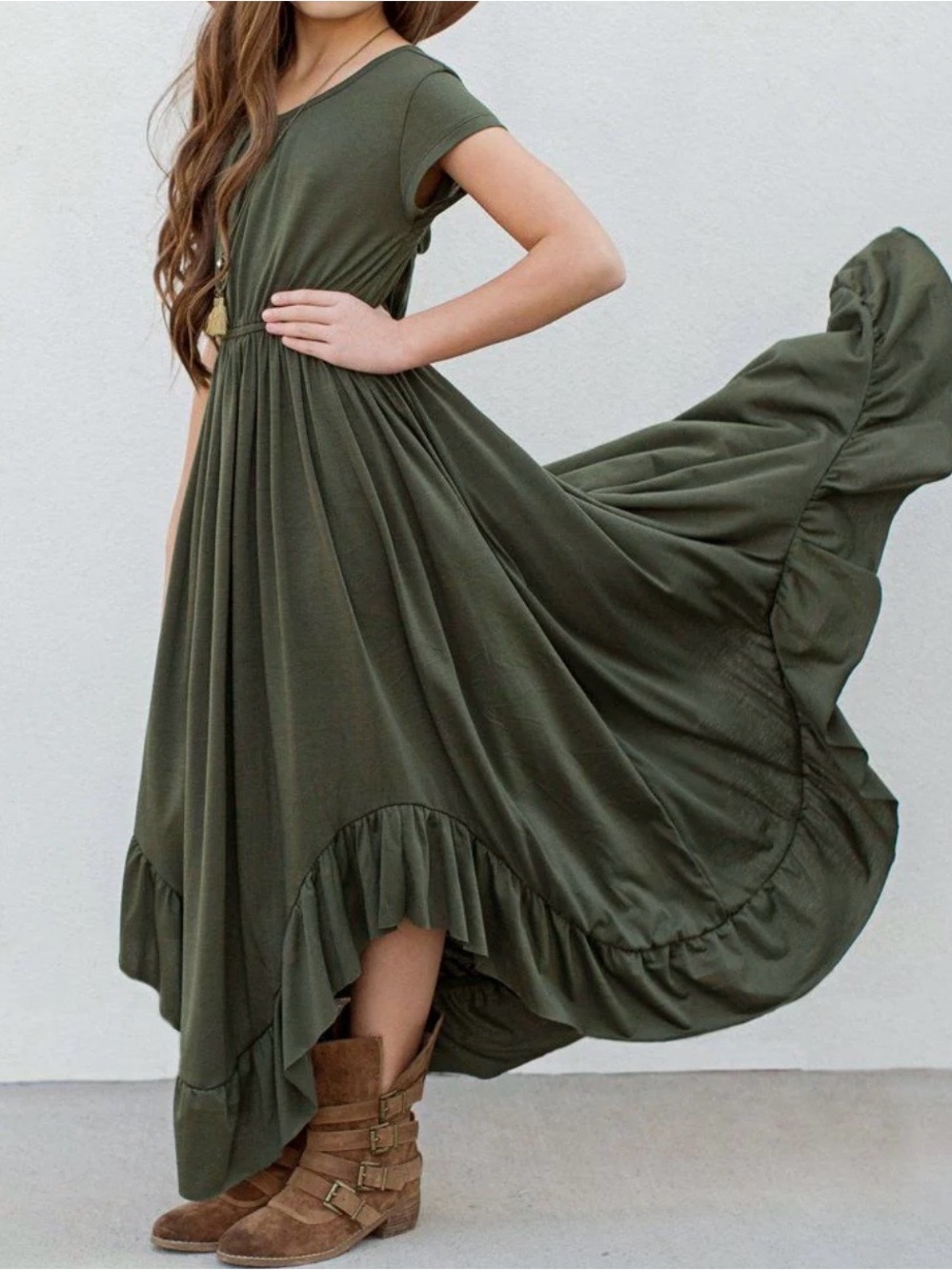 Joyfolie Braelyn Dress in Olive Size 6